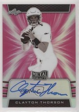 2019 Leaf Metal Draft Sepia Variation Pink 4/20 Clayton Thorson #SV-CT1 Auto 0c6