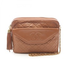 Chanel Matelasse Lambskin Shoulder Bag Women Brown One Size