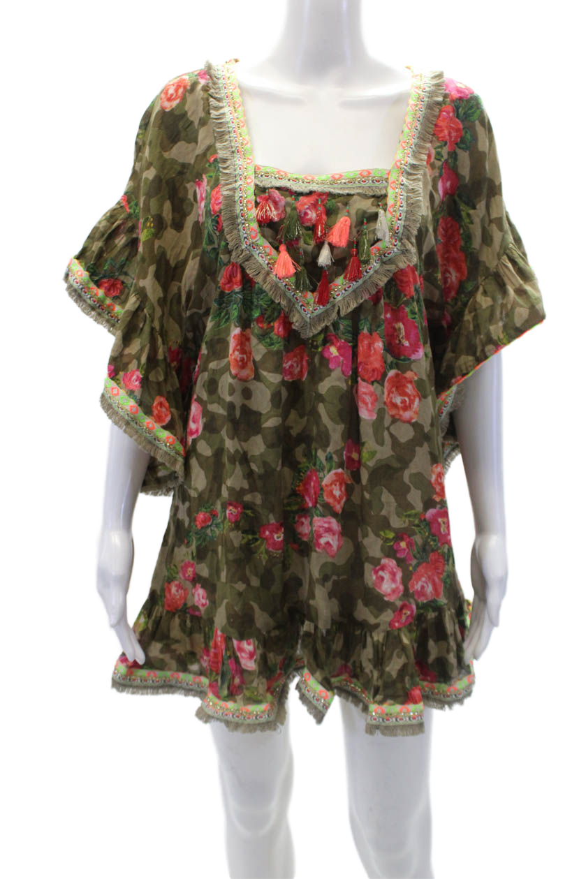 Antica Sartoria By Giacomo Cinque Womens Floral Print Dress Multicolor One Size