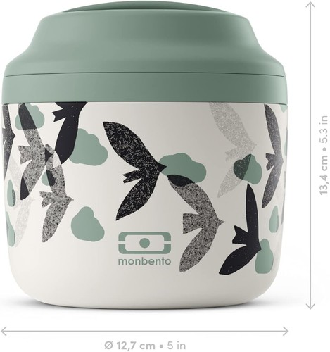 monbento - Lunch Box Isolante MB Elemento 550mL - Elemento, Grafica Uccellini - Foto 3 di 7