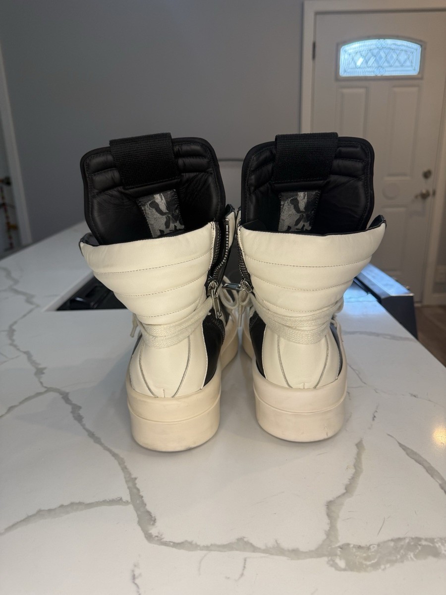 Rick Owens Geobasket Mega Bumper Black Milk Sz 11 US 44 EU Rick Owens Geobasket Mega Bumper Black Milk Sz 11 US 44 EU