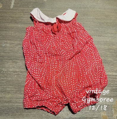 Vintage Gymboree Jumpsuit One Piece Romper Polka Dot 12/18