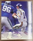 Brad Johnson Leaf 97' 8X10 AUTOGRAPH JUMBO CARD / PHOTO / Leaf COA