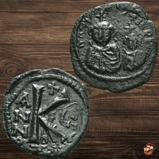 RARE Heraclius Half follis coin (610-641) SELEUCIA ISAURIA mint (Sear 846) @p674