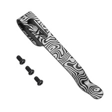 51mm Black White Deep Carry Pocket Clip Knife Pocket Back Clip w Screws for DIY