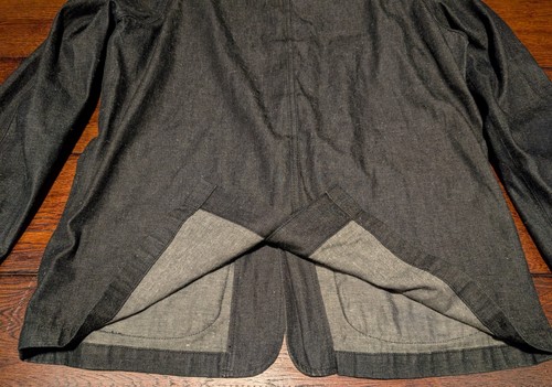 Rogue Territory RGT Men's Black Raw Denim Chore Jacket Made in USA Size XL - Picture 11 of 16