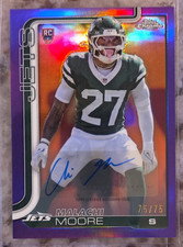 Topps Chrome 2025 Malachi Moore Rookie Auto #RRA-MM 75/75 New York Jets