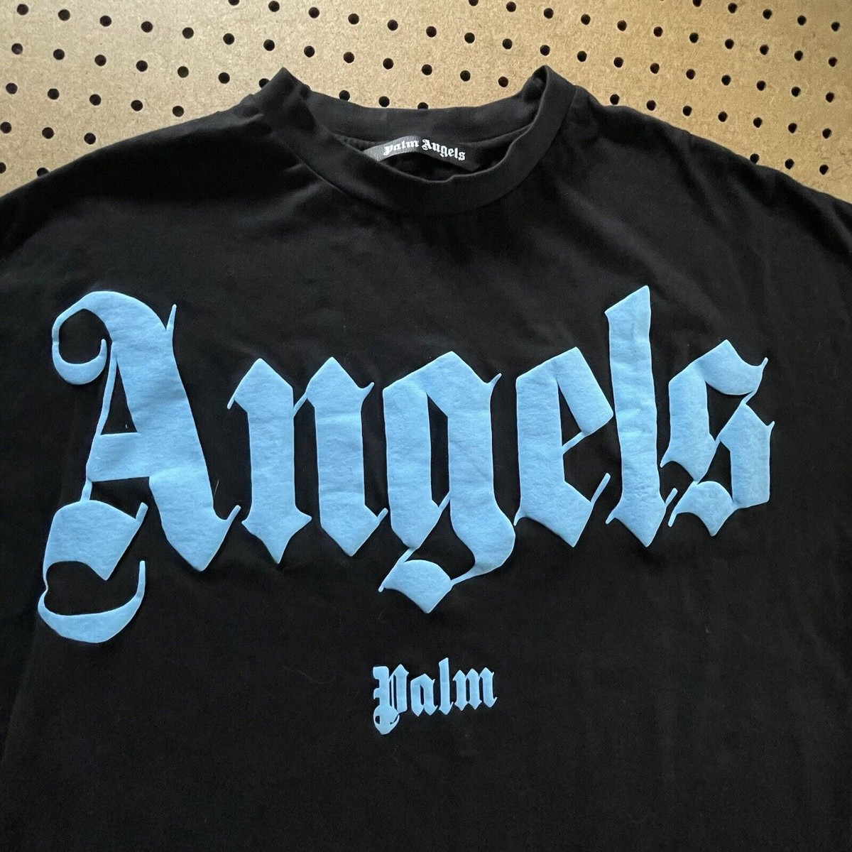 NWOT Palm Angels T-Shirt Mens XL Black Classic Script Tee Slim Fit