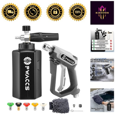 #ad Heavy Duty Foam Blaster with Adjustable Nozzle 1.5L amp; M22 Inlet Compatibility $73.99