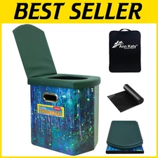 Lightweight Folding Toilet, Waterproof Bag Included