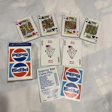 Vintage 1989 Pepsi Bicycle Plastic Coated Playing Cards With Clown Jokers