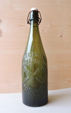 alte 1L Bierflasche Weizenbier Brauerei J. Weidemann Straubing x1925