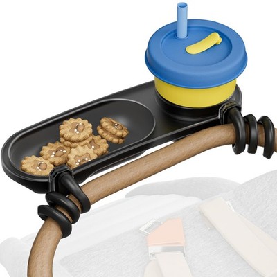 Universal Snack Tray for Stroller, Cup Holder Tray with Flexible Silicone Arm...