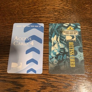 (Two ).   Direct TV Satellite Cable Access Cards 3 and 4.  Untested