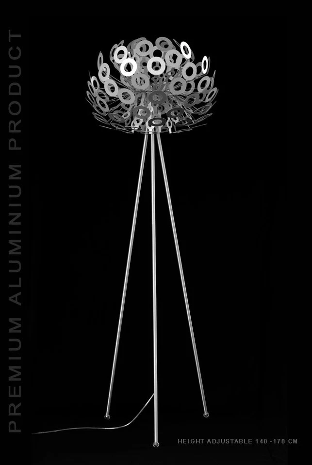 Alluminio Piantana Bella Effetto di Luce An Parete U.Coperta (Color Argento) - Immagine 2 di 2