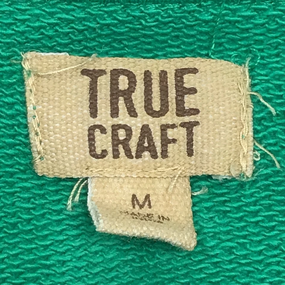 Sudadera Tru Craft/Dobladillo Crudo Adornado Verde Manga Larga/Talla M Foto 4 de 4