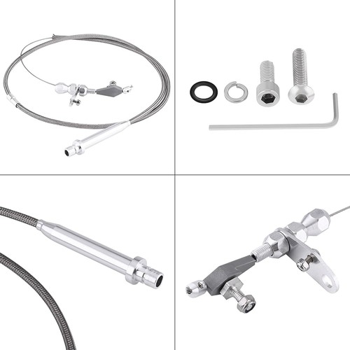 Braided Transmission Kick Down Cable Detent Fits For GM Chevy Trans 350 TH350 US - Picture 6 of 20