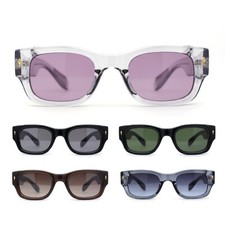 Classy Gentlemans Narrow Rectangle Thick Plastic Arm Sunglasses