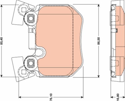 TRW GDB1795 Brake Pad Set, Disc Brake for BMW
