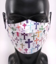 Catholic Cross face mask 100 Cotton handmade in USA