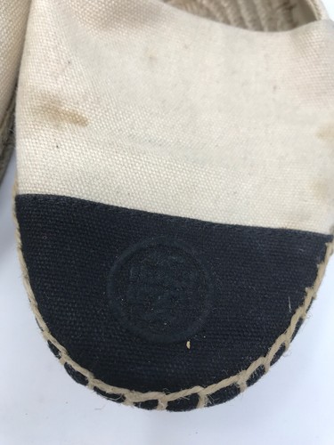 Tory Burch Dulce de Leche Black Cap Toe Espadrille Color Block Size 8M - Bild 3 von 10