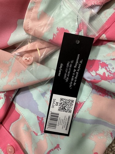 NWT Daisy Fuentes Women’s Shirt Dress Long Sleeves Button Down Sz XS - Picture 7 of 7