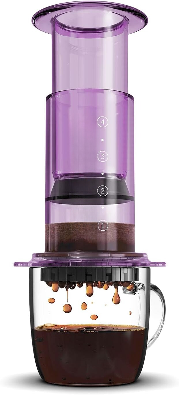 - 3 In 1 Brewing Method, French Press, Purple Concentrate