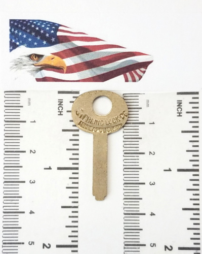 RARE Vtg STERLING LOCK CO Padlock Key Blank 1 1/2" Long (1 7/16) Minneapolis, MN - Picture 3 of 6