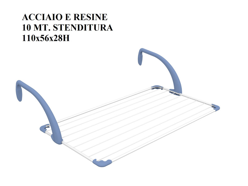 Stendibiancheria Stendino Balcone Brezza 100 10mt Filo Regolabile Gimi