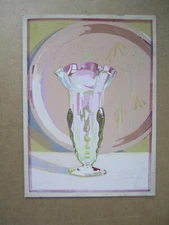 Vintage oil painting of a vase - on board - 11" x 15"