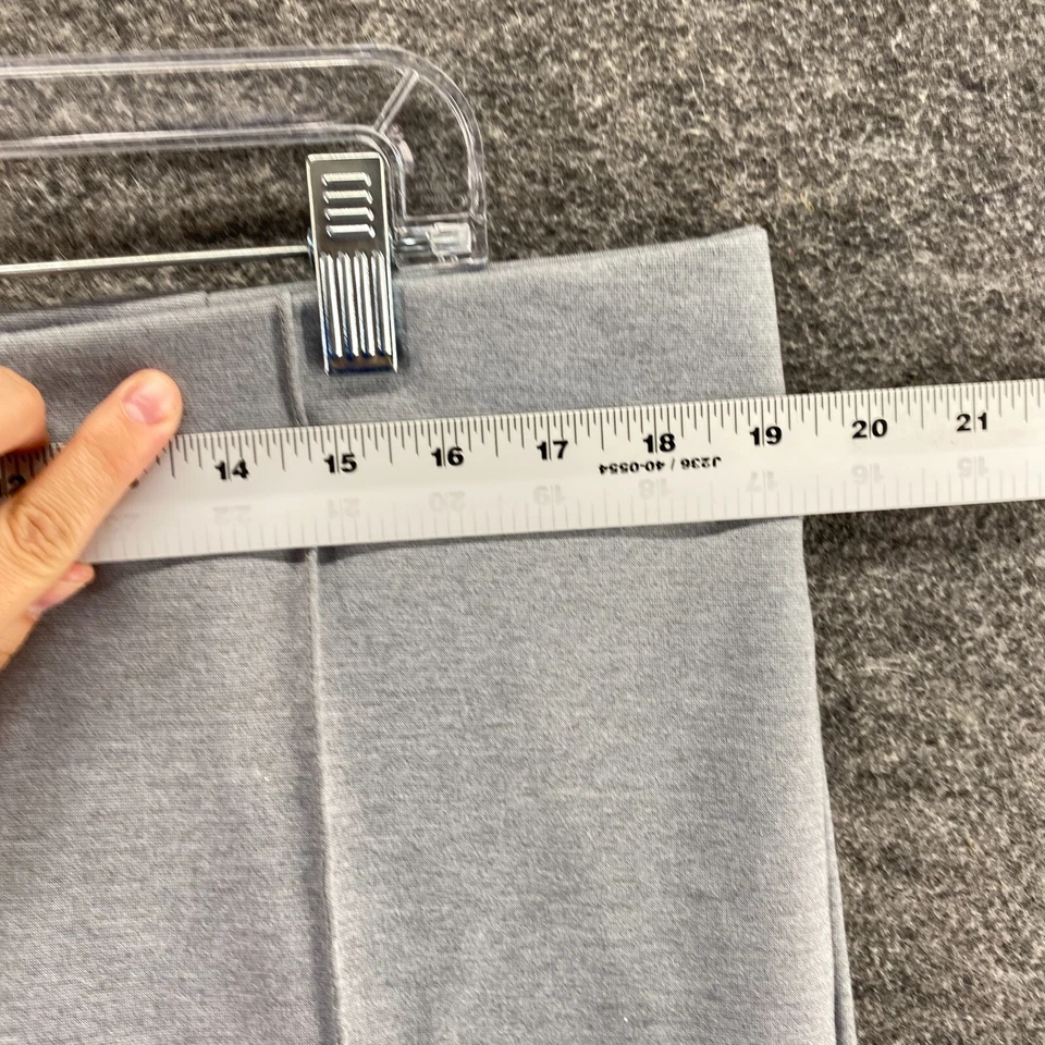Ruby Rd. Dress Pants Women L Large Gray High Rise Pleated Skinny Pull On Rayon - Image 3 of 4