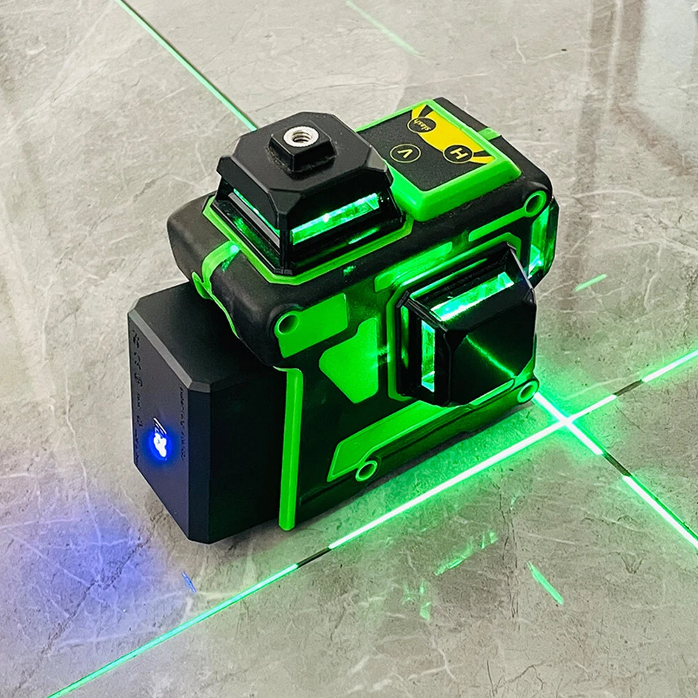 Laser Level 6000mAh Rechargeable Battery for 12/16 Lines Vertical&Horizontal Use