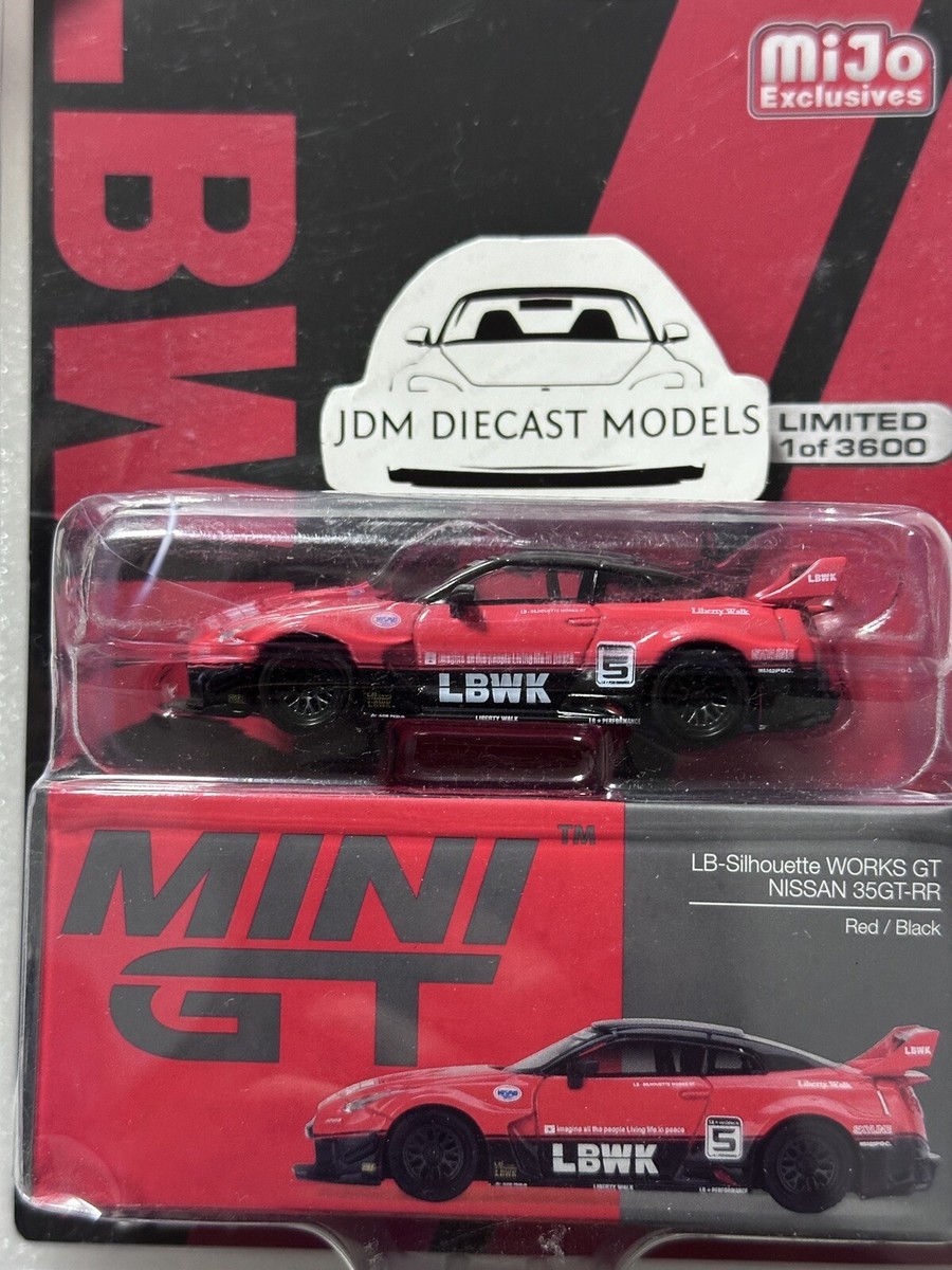 MINI GT 324 1/64 LB-Silhouette WORKS GT 35GT-RR Red/ Black Mijo