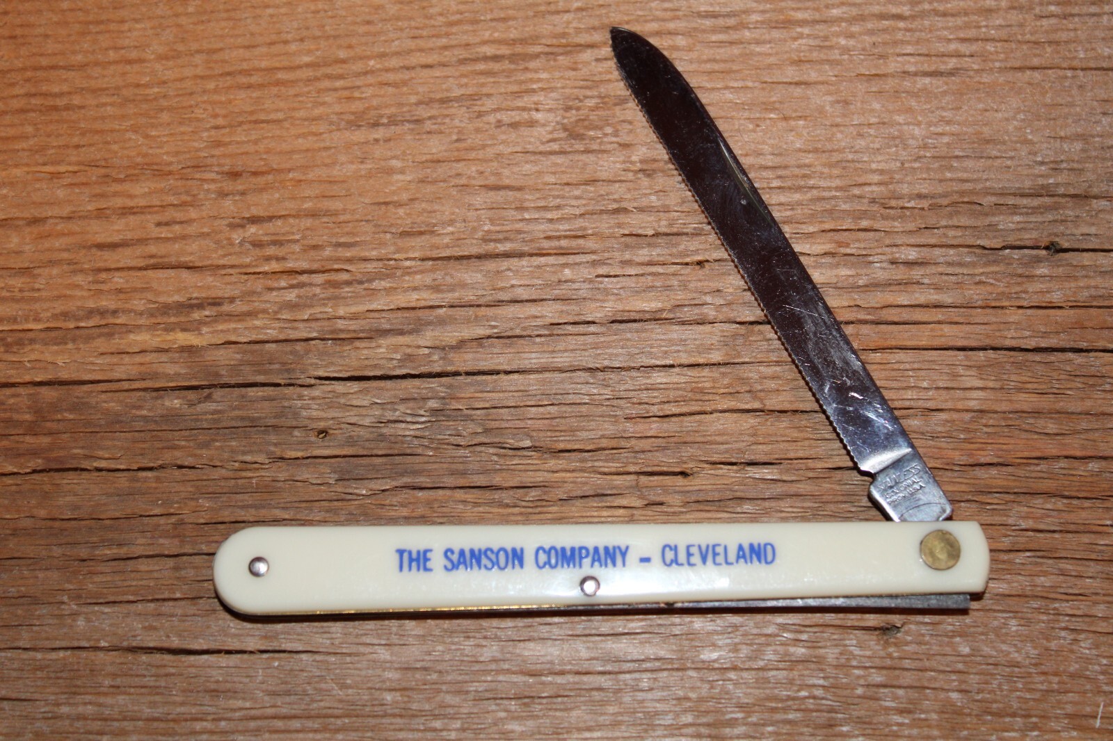 Colonial Melon Fruit Knife SANSON PRODUCE CO. CLEVELAND Advertising