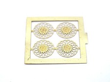 ALEZAN MODELS . ACCESSOIRES 1/43 . SET 4 INSERTS BBS . 4 ECROUS  . LAITON .
