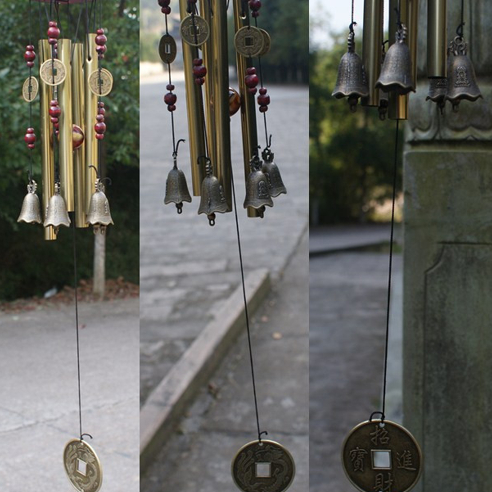 Large Deep Tone Wind Chimes Bells Copper Tube Outdoor Yard Garden Home