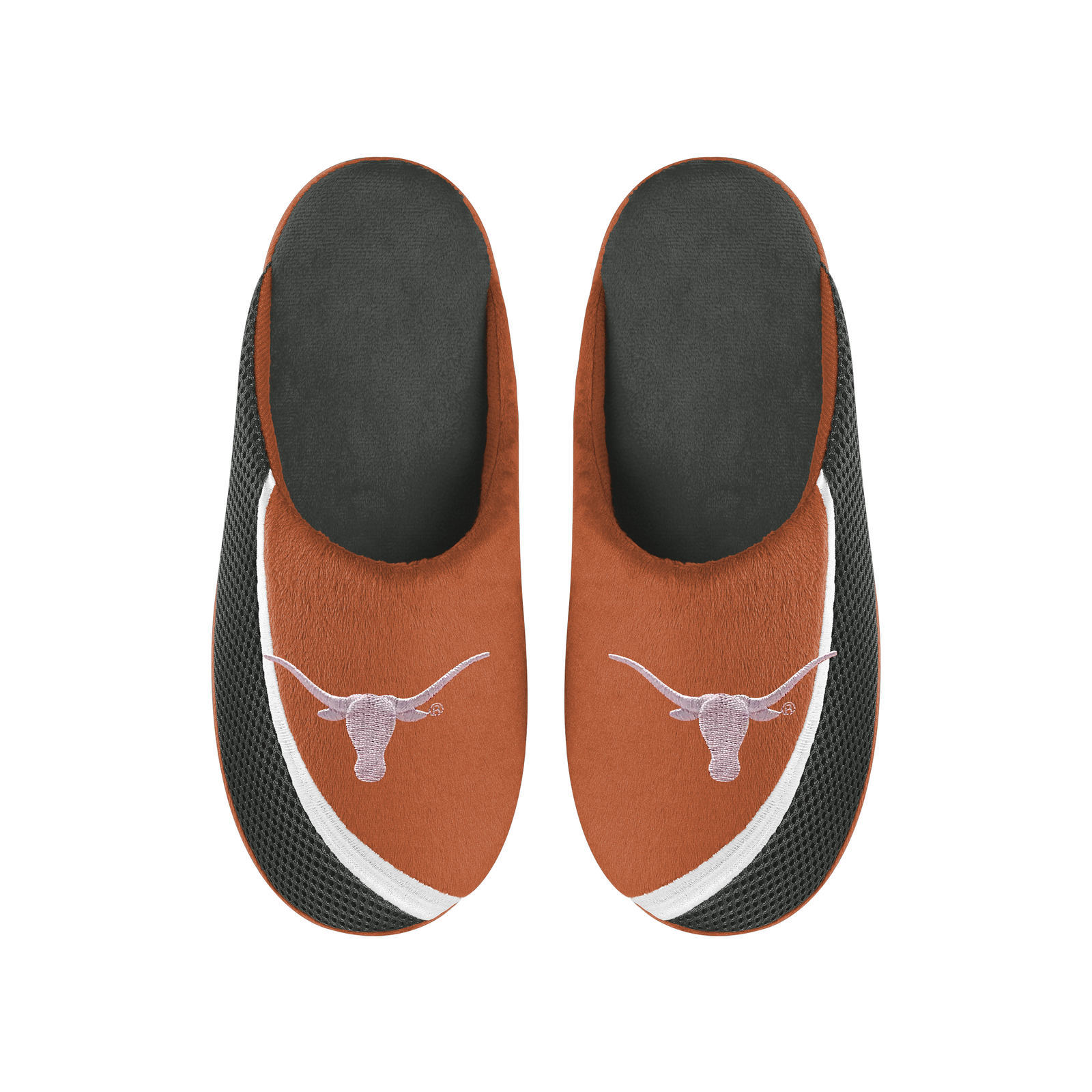 Мужские шлепанцы FOCO NCAA Texas Longhorns 2022 с крупным логотипом и цветным краем.