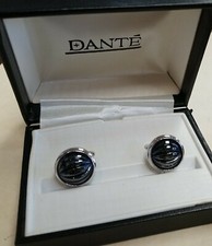 Vintage Dante Onyx Silver Cufflink Set NIB