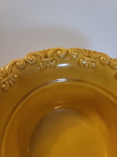 2 Vintage California Pottery Yellow Bowls J32 MCM - Picture 7 of 13