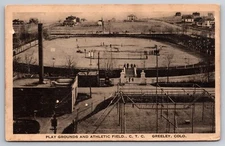 Play Grounds & Athletic Field Baseball CTC Greeley Colorado c1920 Postcard