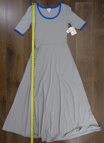Neu mit Etikett Lularoe Kleid Ana Maxi grau Damengröße M - Bild 9 von 11