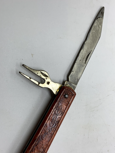 Coltello tascabile vintage, coltello turistico, epoca sovietica Jack-knife URSS - Foto 8 di 12