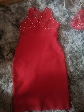 Red Bandage mini Dress Size m Bnwt Bodycone 