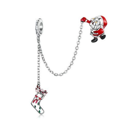 Fashion Bisaer 925 Sterling Silver Snowflake & Christmas Bead Charm Fit Bracelet - Picture 68 of 180