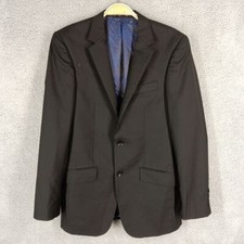 Venicio Daltoni Pure Wool Super 120's Black Blazer Luxury Suit Jacket Men's 36R