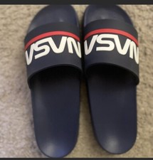 New without box Mens slides NASA brand red white blue size 9 sandals