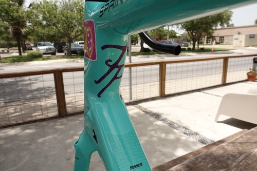 61cm Bianchi Sprint road bike frame set carbon fiber disc brake celeste - Picture 14 of 15