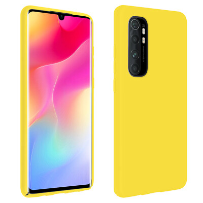 Halbsteife Silikon Handyhülle für Xiaomi Mi Note 10 Lite, Soft Touch - Gelb