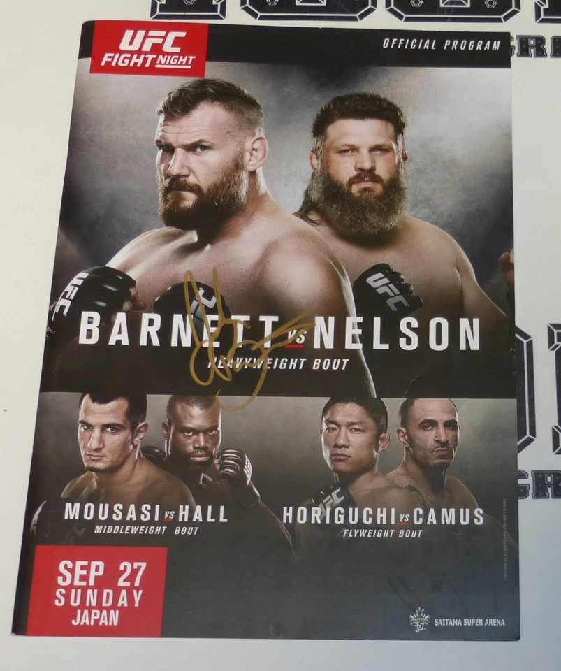 Josh Barnett Signed UFC Fight Night 75 Program BAS COA 2015 Japan vs Roy Nelson - Image 3 of 4
