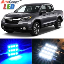 16 x Premium Blue LED Lights Interior Package Kit for Honda Ridgeline + Tool